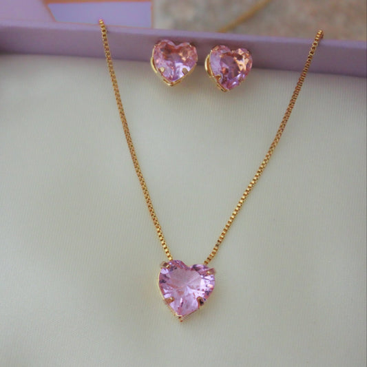 Pink Crystal Heart Set - Lua and Mar