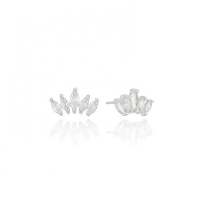 Crystal crown earring