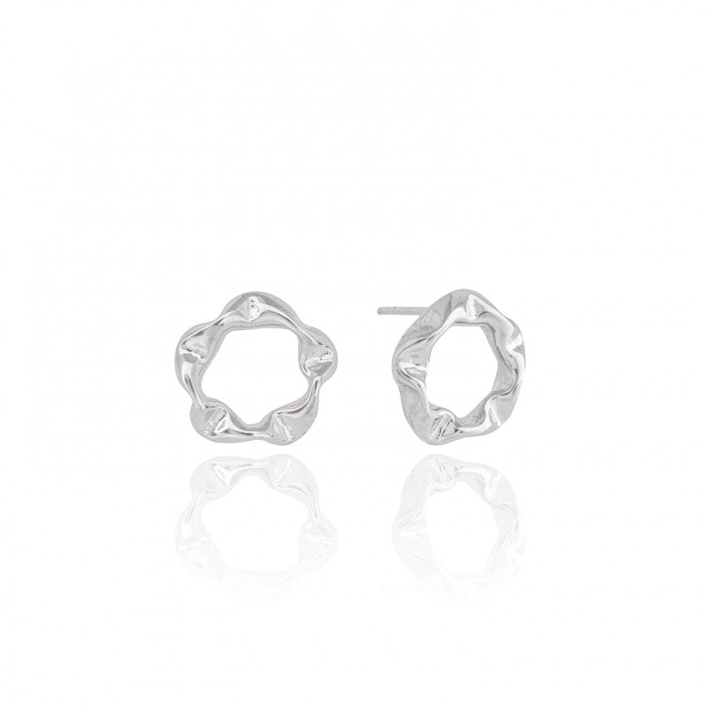 Smooth frontal stud earring