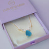Blue Drop Pendant Necklace - Lua and Mar