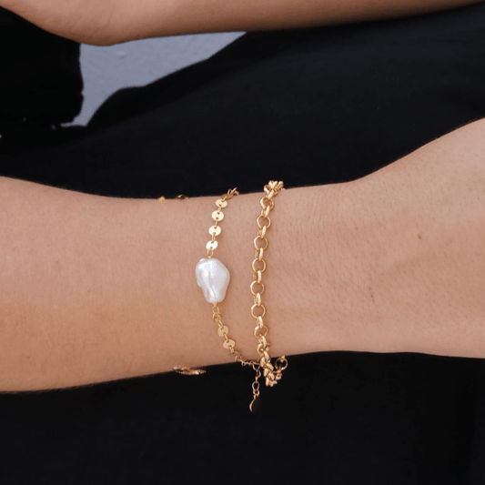 Coins pearl charm bracelet - Lua and Mar