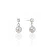 Crystal stud sphere drop earring - Lua and Mar