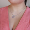 Floral halo Mary oval medal pendant necklace - Lua and Mar