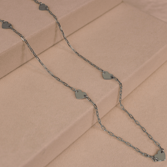 Long Heart Link Necklace - Lua and Mar