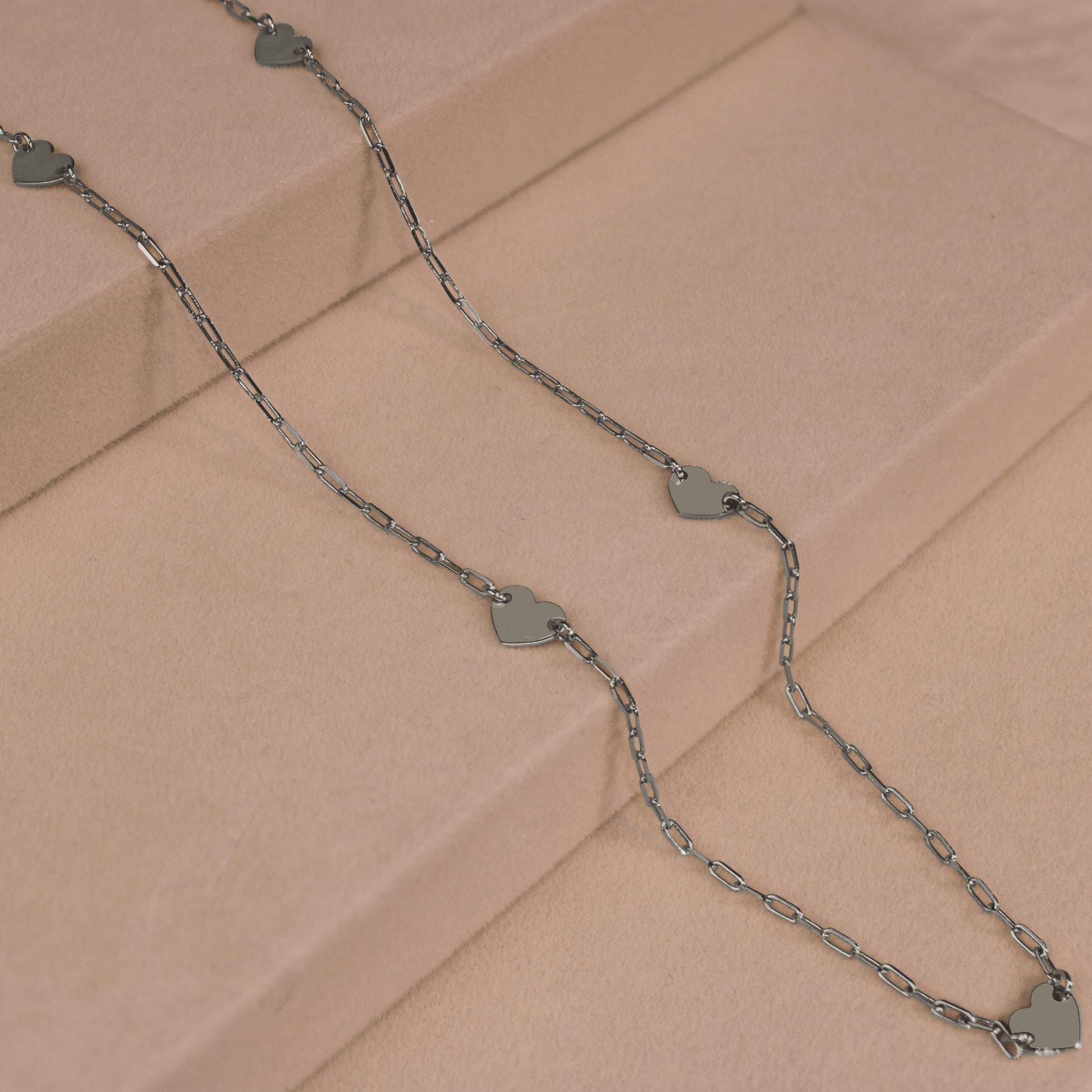 Long Heart Link Necklace - Lua and Mar