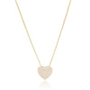 Pavé Crystal Heart Pendant Necklace - Lua and Mar