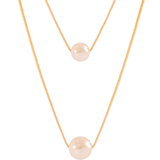 Pearl duo necklace pendant - Lua and Mar