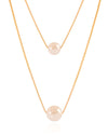 Pearl duo necklace pendant - Lua and Mar