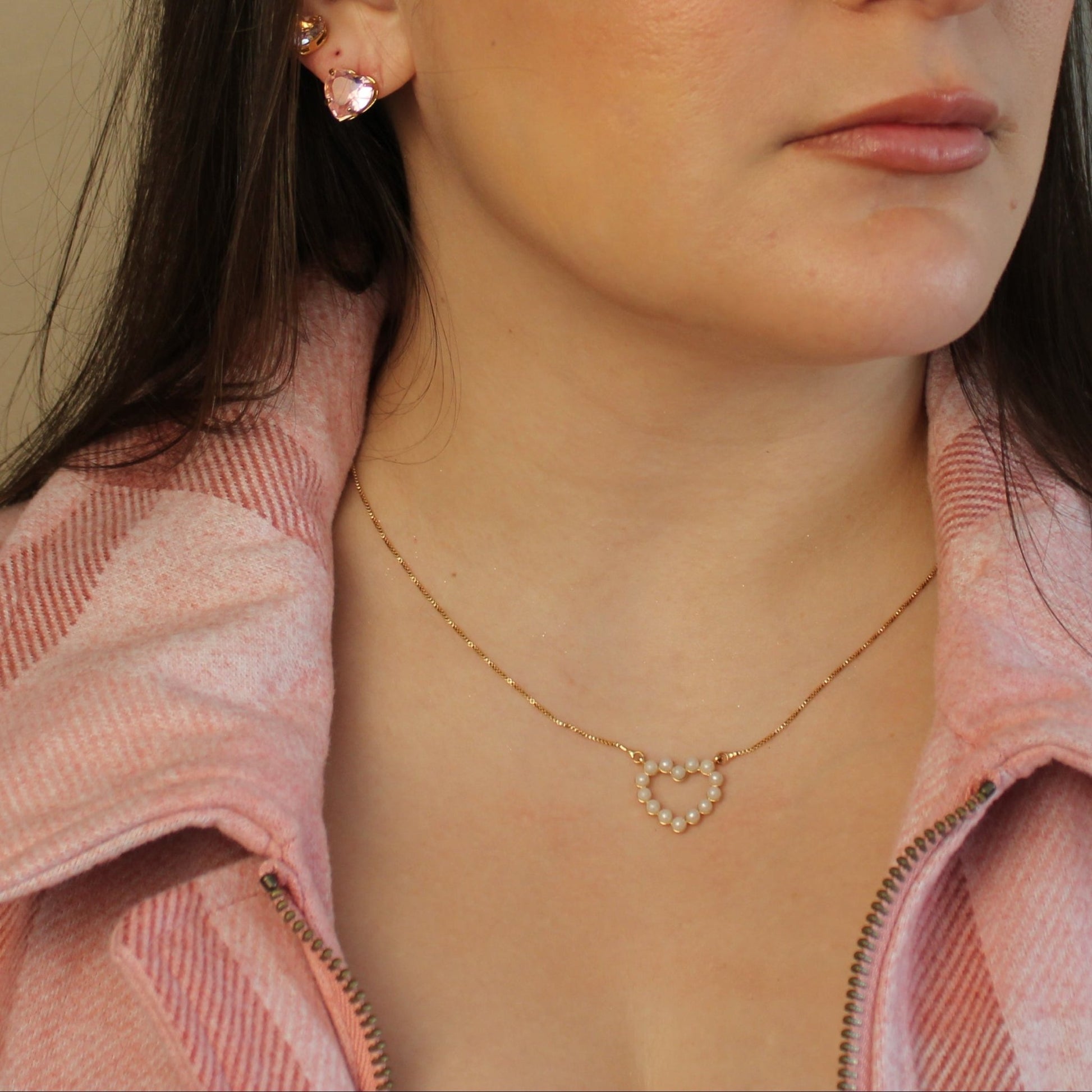 Pearl Heart Pendant Necklace - Lua and Mar