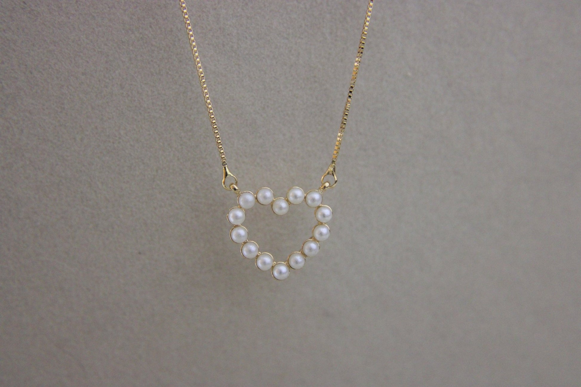 Pearl Heart Pendant Necklace - Lua and Mar