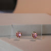 Pink Crystal Heart 8mm Stud Earring - Lua and Mar