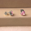 Pink Crystal Heart 8mm Stud Earring - Lua and Mar