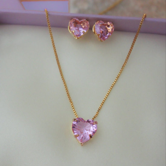 Pink Crystal Heart Set - Lua and Mar