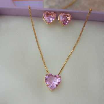 Pink Crystal Heart Set - Lua and Mar