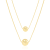 Smooth sphere duo necklace pendant - Lua and Mar