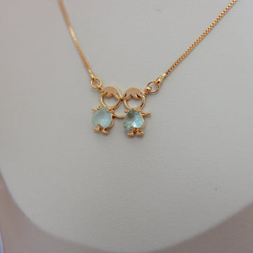 Two Boys Pendant Necklace - Lua and Mar