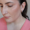 Wildflower multicolor enamel huggie earrings - Lua and Mar